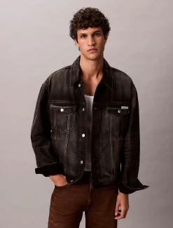 Calvin Klein Jeansjacke im 90er-Jahre-Look^Herren Jeansjacken|JackenFrisch Eingetroffen