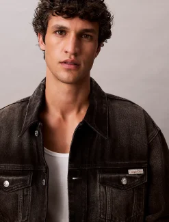 Calvin Klein Jeansjacke im 90er-Jahre-Look^Herren Jeansjacken|JackenFrisch Eingetroffen