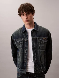Calvin Klein Jeansjacke im 90er-Jahre-Look^Herren Jeansjacken|JackenFrisch Eingetroffen