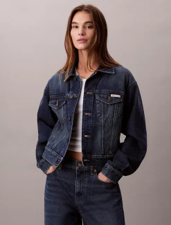 Calvin Klein Jeansjacke im 90er-Jahre-Look^Damen Jeansjacken|JackenFrisch Eingetroffen