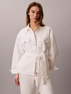 Calvin Klein Jeansjacke mit Gürtel^Damen Jeansjacken|JackenFrisch Eingetroffen