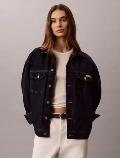 Calvin Klein Jeansjacke mit Gürtel^Damen Jeansjacken|JackenFrisch Eingetroffen