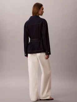 Calvin Klein Jeansjacke mit Gürtel^Damen Jeansjacken|JackenFrisch Eingetroffen