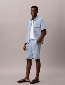 Calvin Klein Jeans-Short aus Baumwoll-Leinen^Herren Hosen & Shorts