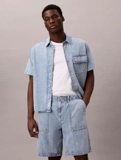 Calvin Klein Jeans-Short aus Baumwoll-Leinen^Herren Hosen & Shorts