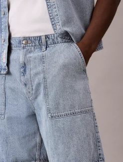 Calvin Klein Jeans-Short aus Baumwoll-Leinen^Herren Hosen & Shorts