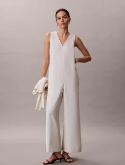 Calvin Klein Jumpsuit aus weichem Twill^Damen Kleider & Röcke
