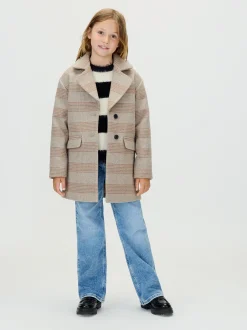 Calvin Klein Karierter Mantel^Kinder Jacken & MäntelFrisch Eingetroffen|Kleidung