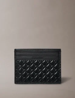 Calvin Klein Kartenetui mit durchgehendem geprägtem Monogramm-Logo^Herren Geldbörsen & Kartenetuis
