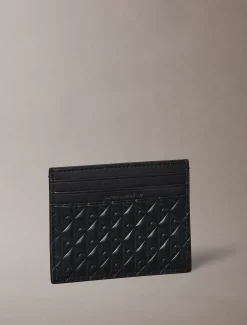 Calvin Klein Kartenetui mit durchgehendem geprägtem Monogramm-Logo^Herren Geldbörsen & Kartenetuis