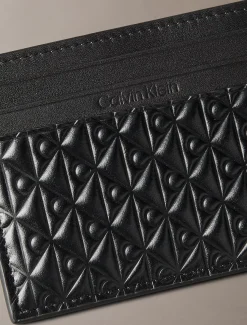 Calvin Klein Kartenetui mit durchgehendem geprägtem Monogramm-Logo^Herren Geldbörsen & Kartenetuis