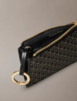 Calvin Klein Kartenetui mit Monogramm-Logo und Reißverschluss oben^Damen Geldbörsen & Etuis