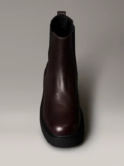 Calvin Klein Kastige Chelsea-Boots aus Wildleder mit quadratischem Zehenbereich^Damen Boots