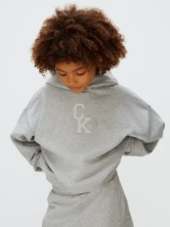 Calvin Klein Kastiger Logo-Hoodie mit Print auf der Rückseite^Kinder Hoodies & Pullover|Kleidung