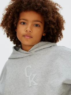 Calvin Klein Kastiger Logo-Hoodie mit Print auf der Rückseite^Kinder Hoodies & Pullover|Kleidung