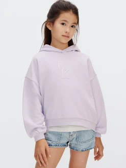 Calvin Klein Kastiger Logo-Hoodie mit Print auf der Rückseite^Kinder Hoodies & Pullover|Kleidung