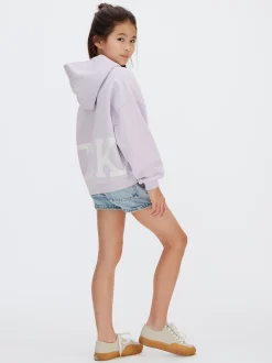 Calvin Klein Kastiger Logo-Hoodie mit Print auf der Rückseite^Kinder Hoodies & Pullover|Kleidung