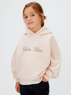 Calvin Klein Kastiger Logo-Hoodie mit Print auf der Rückseite^Kinder Hoodies & Pullover|Kleidung