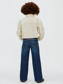 Calvin Klein Kastiges cropped T-Shirt mit Streifenmuster^Kinder Kleider & Röcke|T-shirts & Tops