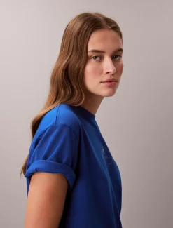 Calvin Klein Kastiges Grafik-T-Shirt mit Logo^Damen T-shirts & Tops