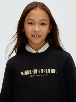 Calvin Klein Kastiges Logo-Sweatshirt^Kinder Hoodies & Pullover|Kleidung