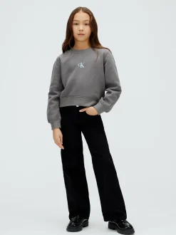 Calvin Klein Kastiges Logo-Sweatshirt aus Fleece^Kinder Hoodies & Pullover|Kleidung
