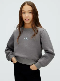 Calvin Klein Kastiges Logo-Sweatshirt aus Fleece^Kinder Hoodies & Pullover|Kleidung