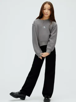 Calvin Klein Kastiges Logo-Sweatshirt aus Fleece^Kinder Hoodies & Pullover|Kleidung