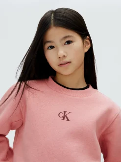 Calvin Klein Kastiges Logo-Sweatshirt aus Fleece^Kinder Hoodies & Pullover|Kleidung