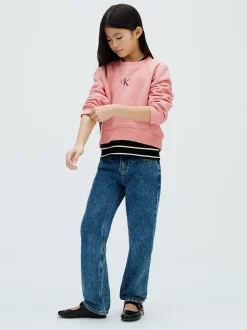 Calvin Klein Kastiges Logo-Sweatshirt aus Fleece^Kinder Hoodies & Pullover|Kleidung