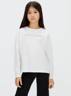 Calvin Klein Kastiges Logo-T-Shirt^Kinder Kleidung