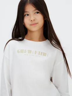 Calvin Klein Kastiges Logo-T-Shirt^Kinder Kleidung