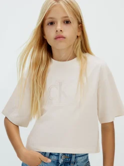 Calvin Klein Kastiges Logo-T-Shirt^Kinder Kleidung