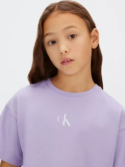 Calvin Klein Kastiges Logo-T-Shirt für Kinder^Kinder T-shirts & Tops|Kleidung