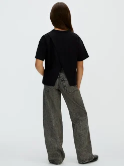 Calvin Klein Kastiges T-Shirt mit gefaltetem Rücken^Kinder Kleidung