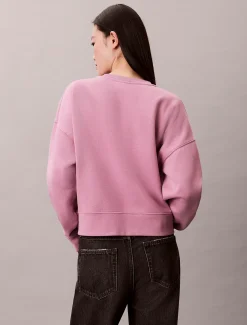 Calvin Klein Kate Moss Cropped Sweatshirt aus Fleece mit Grafik-Druck^Damen Sweatshirts & Hoodies