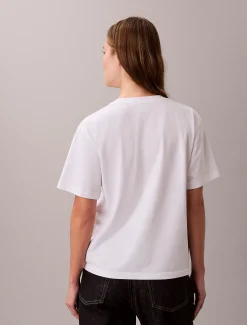 Calvin Klein Kate Moss Kastiges Grafik-T-Shirt mit Logo^Damen T-shirts & Tops