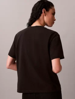 Calvin Klein Kate Moss Kastiges Grafik-T-Shirt mit Logo^Damen T-shirts & Tops