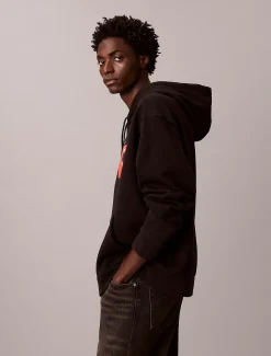 Calvin Klein Kate Moss Lässiger Hoodie aus Fleece mit grafischem Logo^Herren Hoodies & Sweatshirts