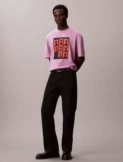 Calvin Klein Kate Moss Lässiges T-Shirt mit Grafik^Herren T-shirts