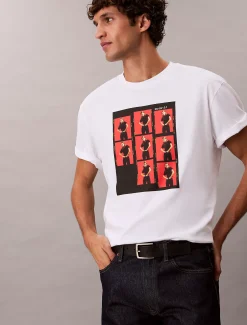 Calvin Klein Kate Moss Lässiges T-Shirt mit Grafik^Herren T-shirts