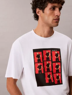 Calvin Klein Kate Moss Lässiges T-Shirt mit Grafik^Herren T-shirts