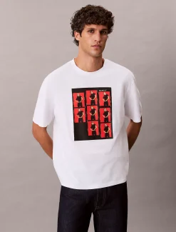 Calvin Klein Kate Moss Lässiges T-Shirt mit Grafik^Herren T-shirts