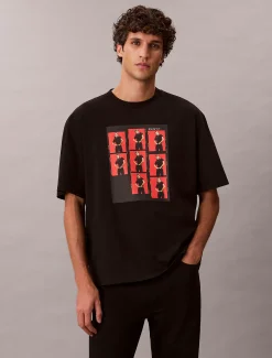 Calvin Klein Kate Moss Lässiges T-Shirt mit Grafik^Herren T-shirts