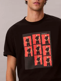 Calvin Klein Kate Moss Lässiges T-Shirt mit Grafik^Herren T-shirts