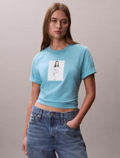 Calvin Klein Kate Moss Obsession schmales Graphic T-Shirt^Damen T-shirts & Tops