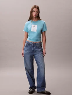 Calvin Klein Kate Moss Obsession schmales Graphic T-Shirt^Damen T-shirts & Tops