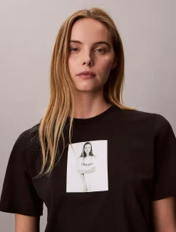 Calvin Klein Kate Moss Obsession schmales Graphic T-Shirt^Damen T-shirts & Tops
