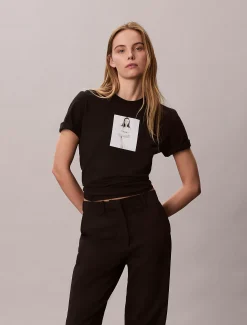 Calvin Klein Kate Moss Obsession schmales Graphic T-Shirt^Damen T-shirts & Tops