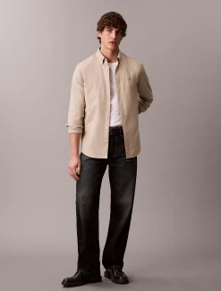 Calvin Klein Klassisch einfarbiges Oxford-Button-Down-Hemd^Herren Hemden & Poloshirts